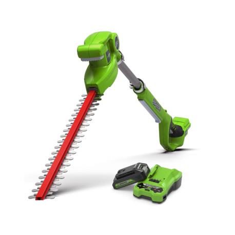 Taille-haies télescopique 51 cm GREENWORKS 24V - 1 batterie 2.0 Ah - 1 chargeur - G24PH51K2