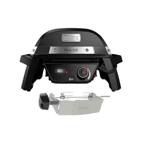 Barbecue électrique WEBER - 1800W - Pulse 1000 - Noir - Avec rotissoire