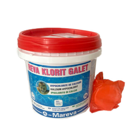 Désinfectant MAREVA Reva-klorit galet 200g - 5 kg