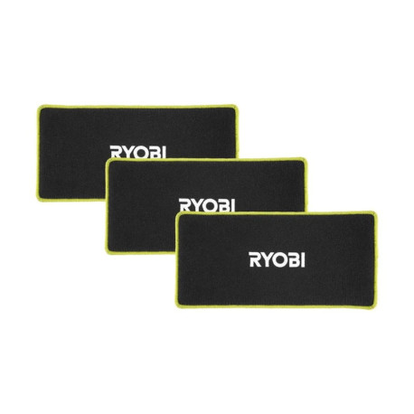 Lot de 3 lingettes microfibre réutilisables RYOBI - Lavable en machine - Compatible avec RSM4 - RSM4A1