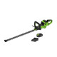 Taille-haies 66cm DVT 48V GREENWORKS - Batterie 2,0Ah et chargeur - HT48DL210-01