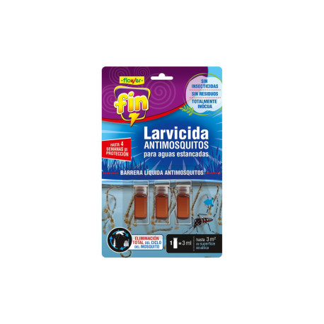Larvicide anti-moustiques monodose 3 ml FLOWER - 3 doses efficaces - 06009 - Photo 1