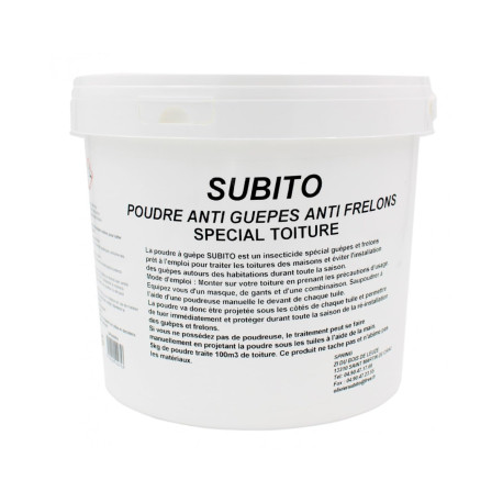 Poudre anti-guêpes et frelons pour toiture SUBITO - 5 kg