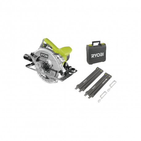 Scie circulaire RYOBI 1600W 66mm - 2 guides de coupe 84 cm RCS1600-KSR