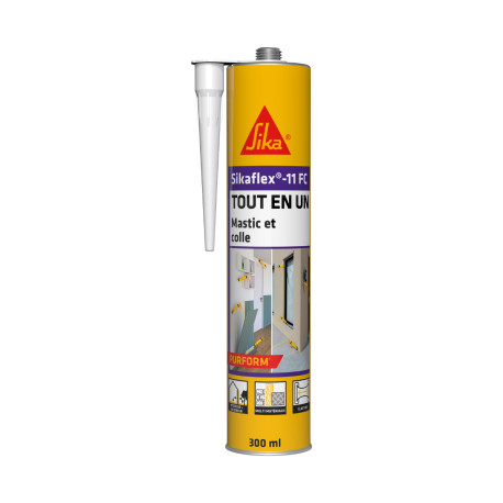 Mastic colle multi-usages SIKA Sikaflex 11 FC Purform - Blanc - 300 ml