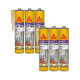 Lot de 6 mastics colles multi-usages SIKA Sikaflex 11 FC Purform - Beige - 300 ml