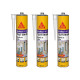 Lot de 3 mastics colles multi-usages SIKA Sikaflex 11 FC Purform - Blanc - 300 ml