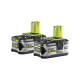 Lot de 2 batteries RYOBI 18V OnePlus 5.0Ah Lithium-ion RB18LL50