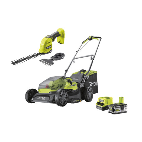 Pack Tondeuse et Cisaille 18V RYOBI - Batterie 5,0Ah et Chargeur - RY18LMX37AGSA-150