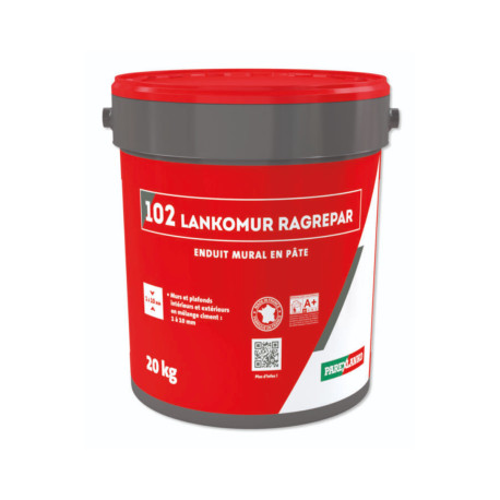 Enduit de ragréage mural en pâte PAREXLANKO 102 Lankomur Ragrepar - 20kg