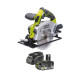 Scie circulaire RYOBI 18V One+ RWSL1801M - 150 mm - Batterie 4,0Ah et chargeur