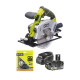 Scie circulaire RYOBI 18V One+ RWSL1801M - 150 mm - Batterie 4,0Ah et chargeur - Seconde lame 150 mm 40 dents