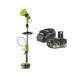 Brosse motorisée télescopique RYOBI 18V One+ RWTS18 - Batterie 4,0Ah et chargeur