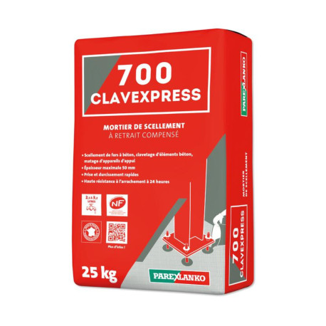 Mortier de scellement PAREXLANKO 700 Clavexpress - 25kg