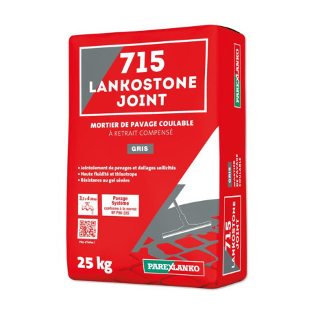 Mortier de pavage coulable PAREXLANKO 715 Lankostone Joint - Gris - 25kg