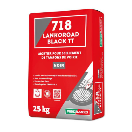 Mortier scellement tampon voirie PAREXLANKO 718 Lankoroad Black TT - 25kg
