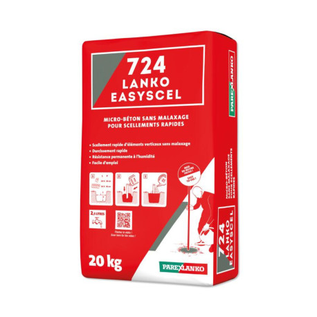 Micro béton sans malaxage scellement rapide PAREXLANKO 724 Lanko Easycel - 20kg