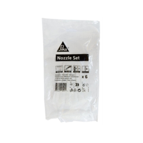 Lot de 6 canules cartouche plastique SIKA