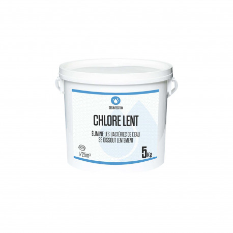 Chlore lent 5kg - galets de 250g