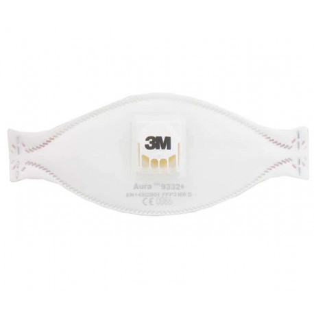Masque 3M Aura 9332 anti-poussières pliable FFP3 avec soupape x 10
