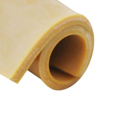 Feuille caoutchouc naturel para beige anti-abrasion 100x140cm épaisseur 4mm