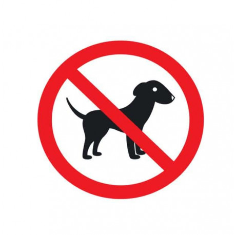 Adhésif polymère plastifié U.V. chien interdit