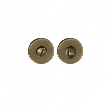 Rosaces rondes à condamnation - finition bronze - diamètre 51mm x2