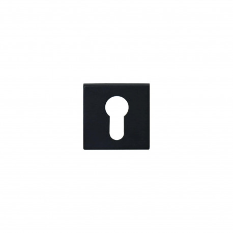 Rosaces carrées à cylindre - aluminium anodisé noir x2