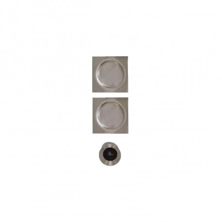 Kit pour porte à galandage - poignées carrées - bec de cane - inox