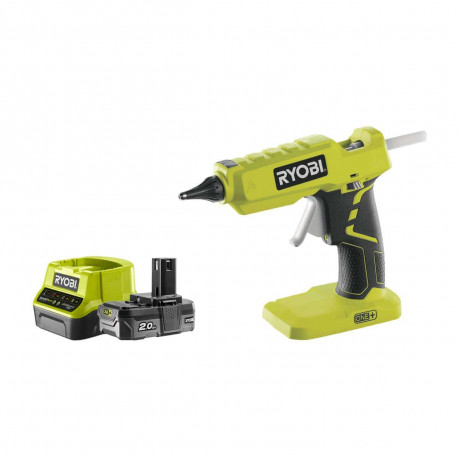 Pack RYOBI pistolet à colle 18V OnePlus R18GLU-0 - 1 batterie 2.0Ah - 1 chargeur rapide 2.0Ah RC18120-120