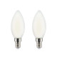 Ampoule LED Filament XXCELL Flamme Dépolie - E14 équivalent 40W x2