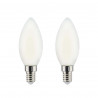 Ampoule LED Filament XXCELL Flamme Dépolie - E14 équivalent 40W x2