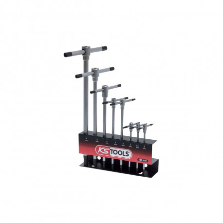 Jeu de clés KS TOOLS - Poignées en T - Sur présentoir métalliques - 8 pcs - 158.5111