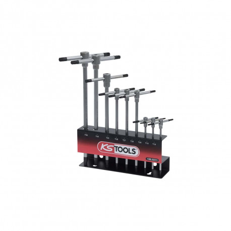 Jeu de clés KS TOOLS - Poignées en T - Sur présentoir métalliques - 9 pcs - 158.5211