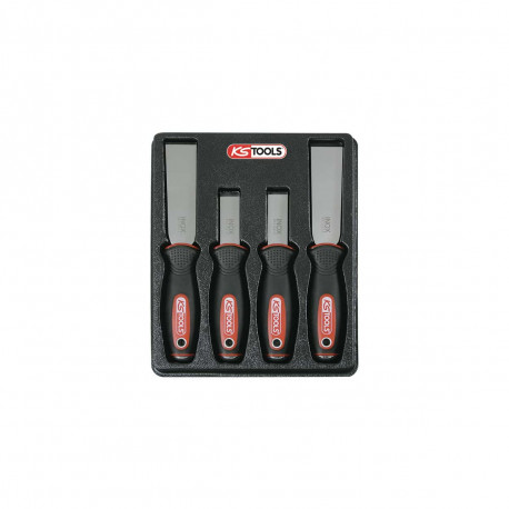 Jeu de grattoirs KS TOOLS - À lames inox - 4 pcs - 907.2210