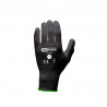 Boîte de 12 paires de gants KS TOOLS - Microfibres - Noir - Taille S - 310.0323