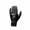 Boîte de 12 paires de gants KS TOOLS - Microfibres - Noir - Taille M - 310.0324