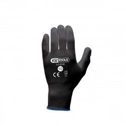 Boîte de 12 paires de gants KS TOOLS - Microfibres - Noir - Taille XL - 310.0330
