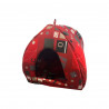Igloo à chat ZOLUX - Rouge avec motifs - 409521RGM
