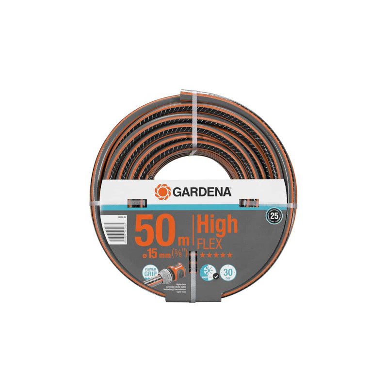 Tuyau d'arrosage GARDENA - Comfort HighFLEX - Diamètre 15 mm - 50 m -  18079-26 - Espace Bricolage