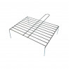 Grille avec pieds pour barbecue - Zinc - 45x35 cm