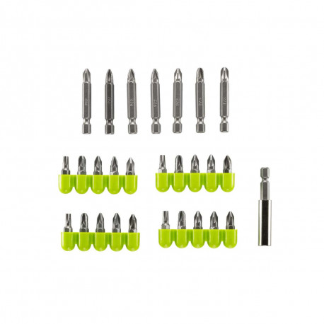 Kit 28 accessoires de vissage RYOBI Avec racks de rangement RAK28MSD