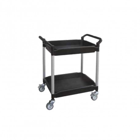 Servante polyvalente 180 KG - 2 plateaux à rebord - 79x48x87,5 cm