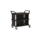 Servante polyvalente 250 KG - 3 plateaux et coffre - 110x52x102 cm