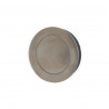 Poignées cuvettes ronde à encastrer - Avec platine poussoir - Diamètre 80 mm - Inox Brossé