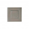 Poignée cuvette carrée à encastrer - Avec platine poussoir - Diamètre 52 mm - Inox Brossé