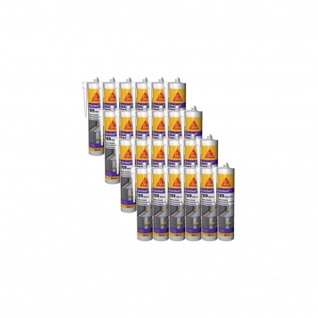 Lot de 24 mastic silicones SIKA Sikaseal 109 Menuiserie - Transparent - 300ml