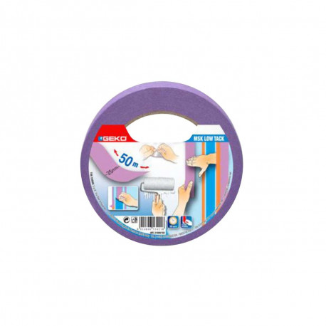 Ruban de masquage GEKO Surfaces délicates 25mm - 50m - Lilas