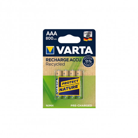 4 Piles LR03 VARTA AAA Rechargeable 800mAh recyclées