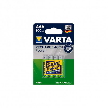 4 Piles LR03 VARTA AAA Accu Power Rechargeables 800mAh